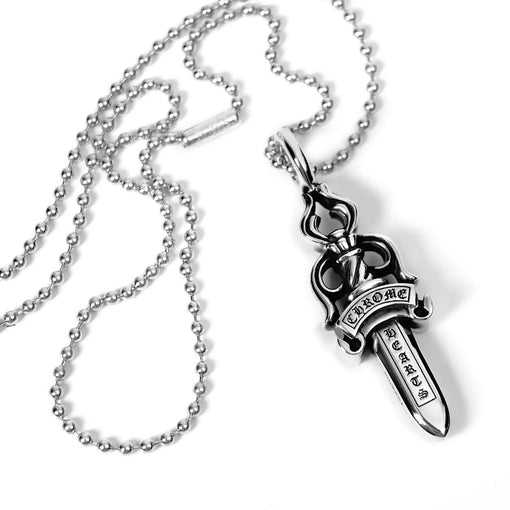 Corrente Chrome Hearts "Double Dagger" Prata