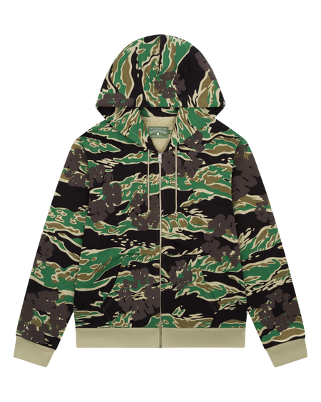 Moletom Denim Tears "Cotton Wreath Zip Hoodie Camo" Verde