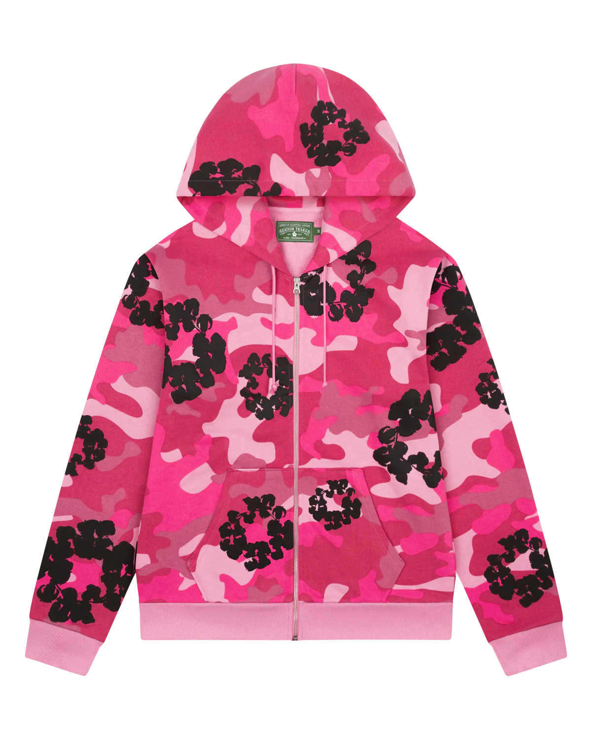 Moletom Denim Tears "Cotton Wreath Zip Hoodie Camo" Rosa