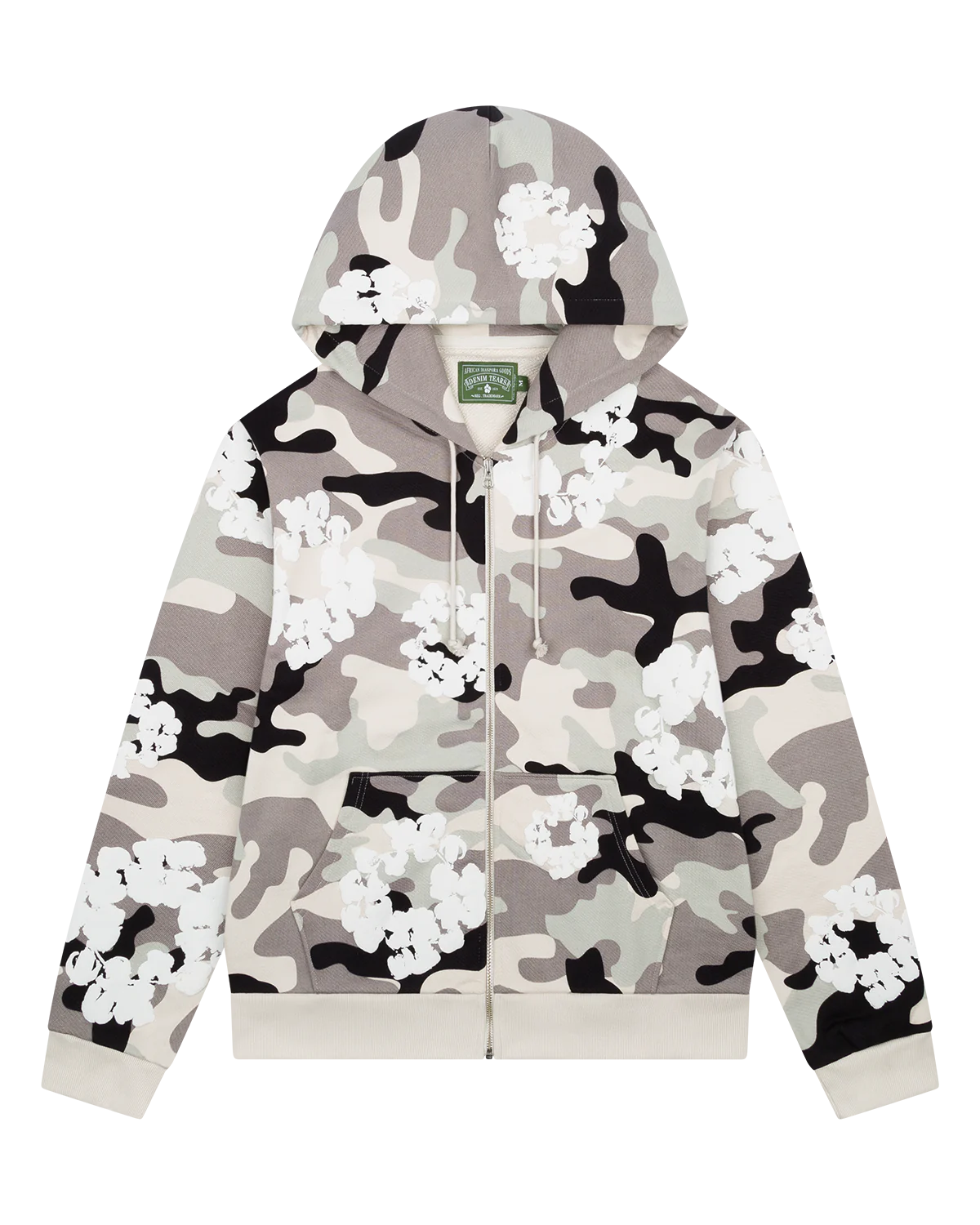 Moletom Denim Tears "Cotton Wreath Zip Hoodie Camo" Branco