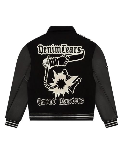 Jaqueta Denim Tears Grandmaster Carsity Jacket Black Preto