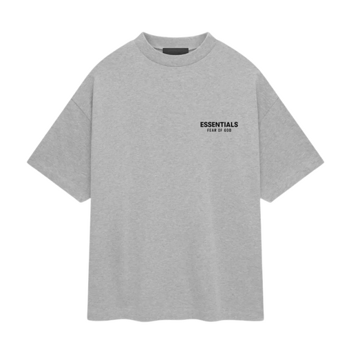 Camiseta Essentials Fear of God Jersey Crewneck T-Shirt "Light Heather Grey" Cinza
