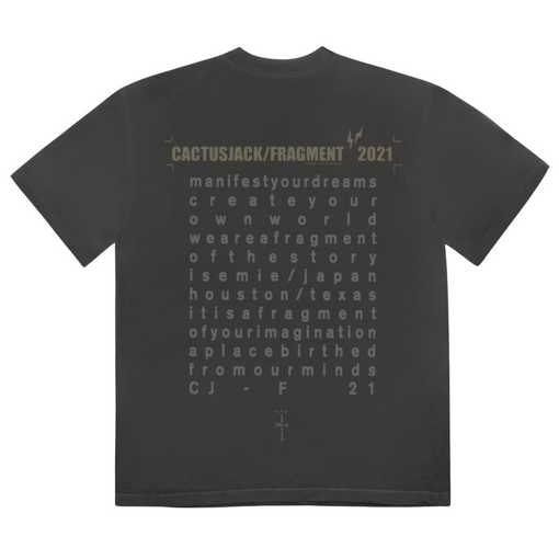 Camiseta Travis Scott Cactus Jack x Fragment "Create Washed" Preto