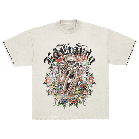 Camiseta Ed Hardy x Matue Garden of Bones "Off-White" Branco