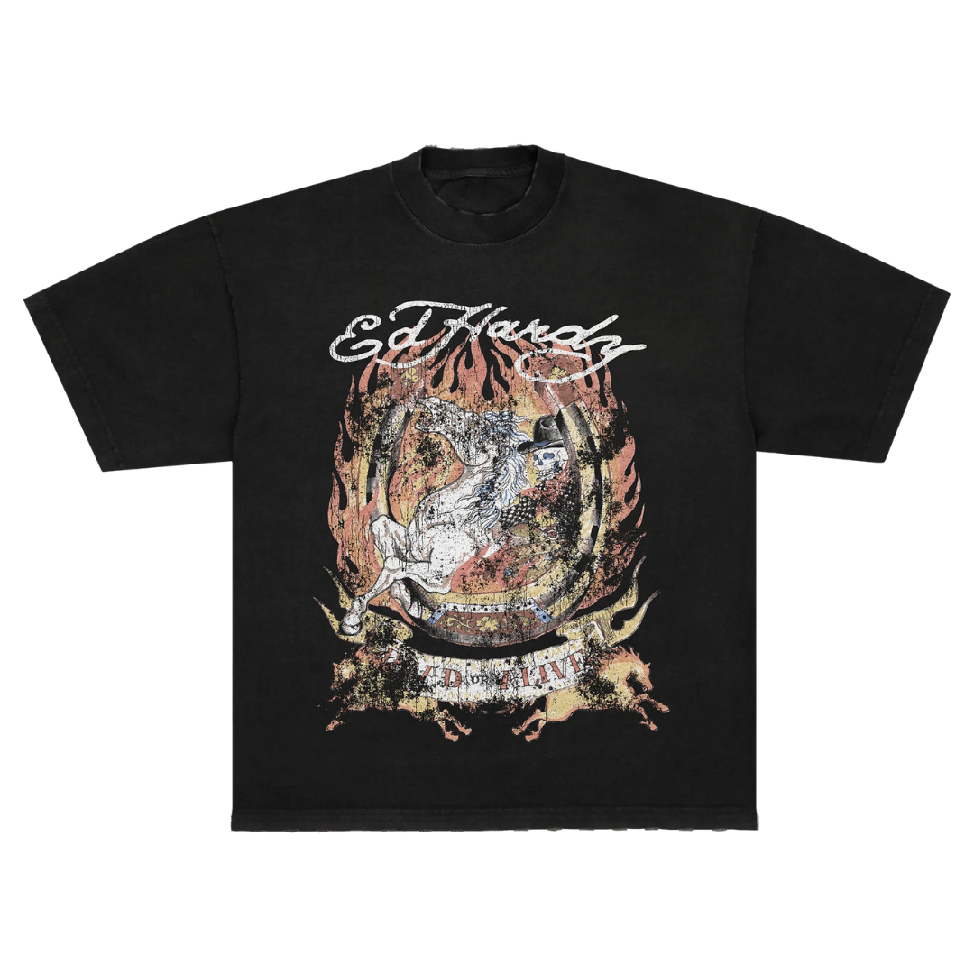 Camiseta Ed Hardy x Matue Horse "Black" Preto