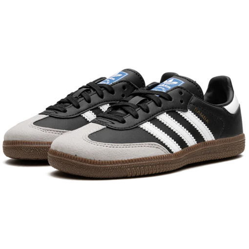 Tênis Adidas Samba Vegan Kids "Black Gum" Preto