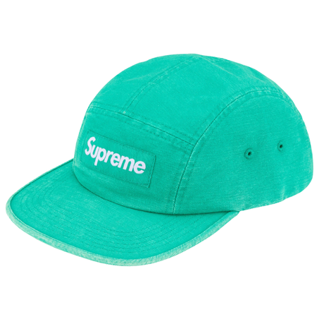 Boné Supreme SS26 "Canvas Camp Cap" Verde Água