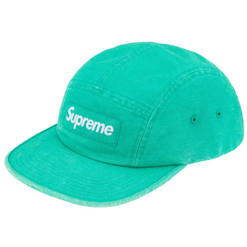 Boné Supreme SS26 "Canvas Camp Cap" Verde Água