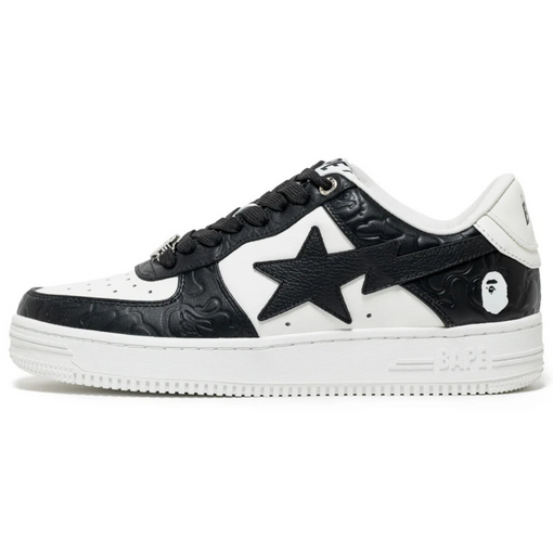 Tênis A Bathing Ape Bape Sta #4 M1 "Line Camo" Branco/Preto