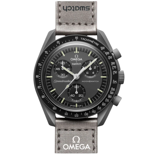 Relógio Swatch x Omega Bioceramic Moonswatch "Mission to Mercury" Cinza/Preto