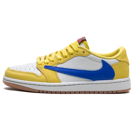 Tênis Nike Air Jordan 1 Low x Travis Scott Wmns "Canary" Amarelo