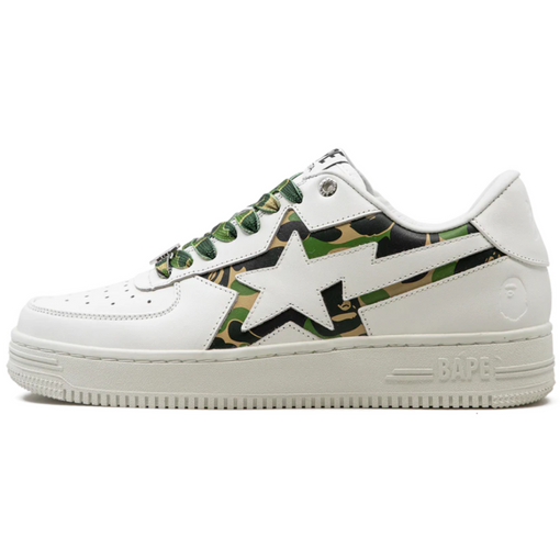 Tênis A Bathing Ape Bape Icon ABC "Camo Green" Branco/Verde