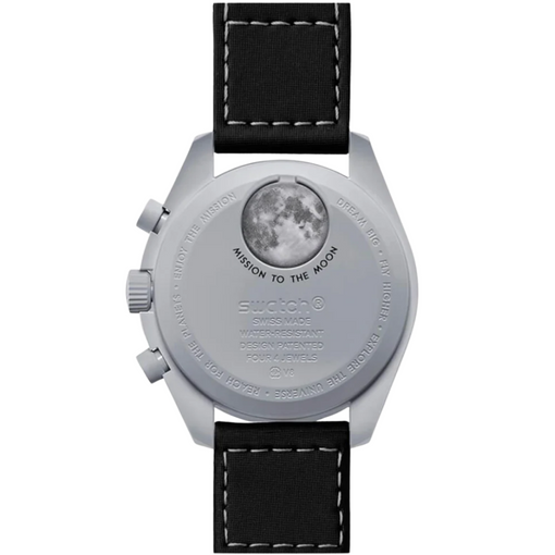 Relógio Swatch x Omega Bioceramic Moonswatch "Mission to Earthphase" Cinza/Preto