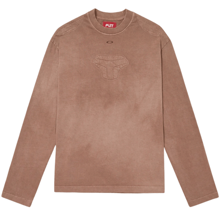 Camiseta Manga Longa Piet x Oakley Logo "Dark Tan" Marrom