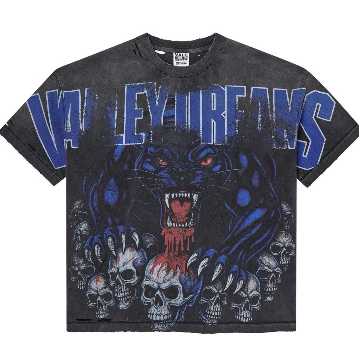 Camiseta Vale Forever Big Panther "Grey" Cinza Estonado