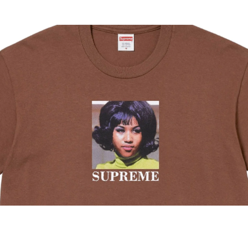 Camiseta Supreme SS26 "Aretha" Marrom