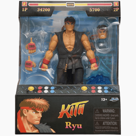 Boneco Kith x Capcom Marvel vs. Capcom Collection for Jada Toys Ryu Figure "Black" Preto