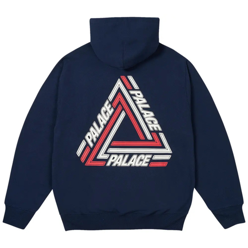 Moletom Palace Tri-Line FW24 "Navy" Azul Marinho
