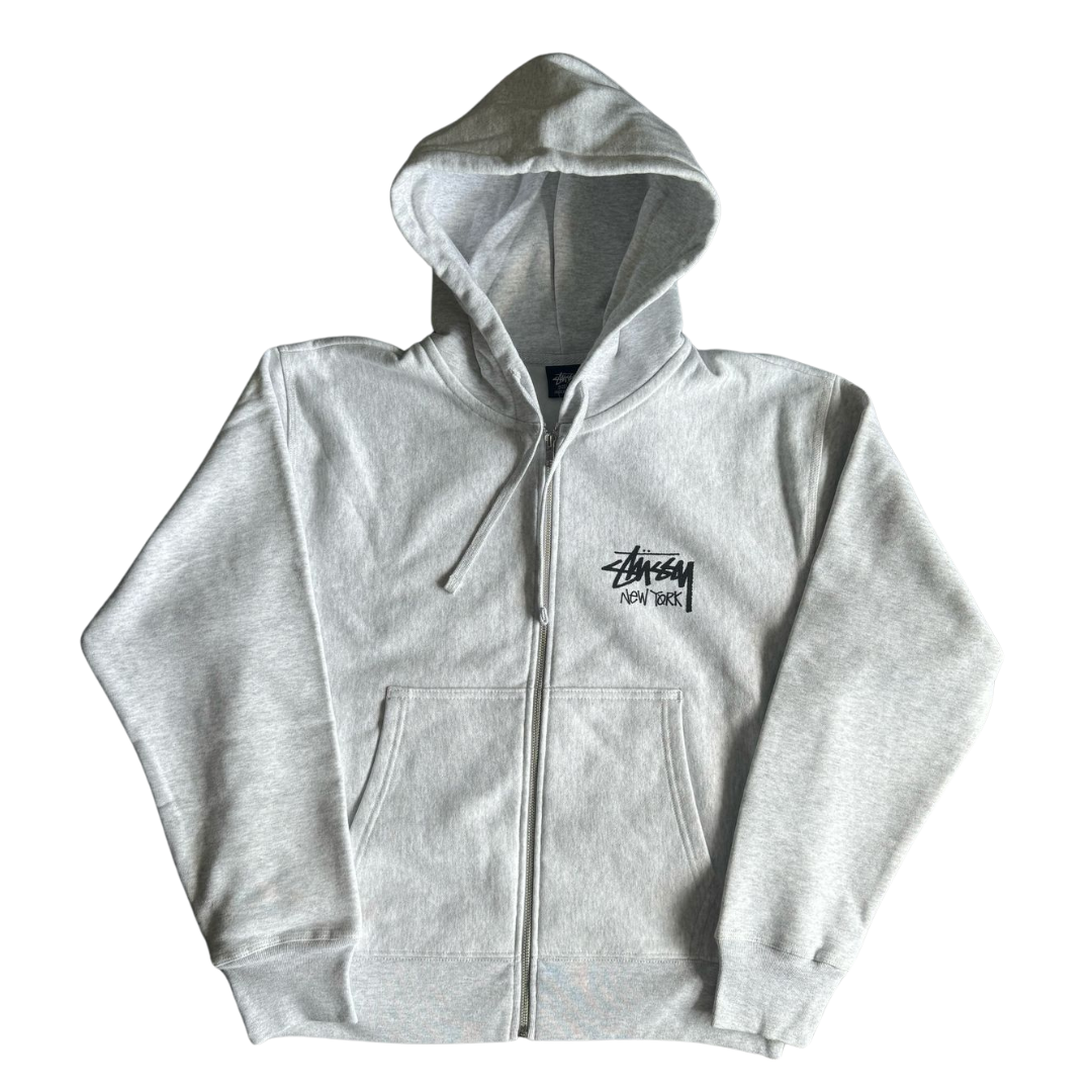 Moletom Stussy Zip Up "New York" Cinza