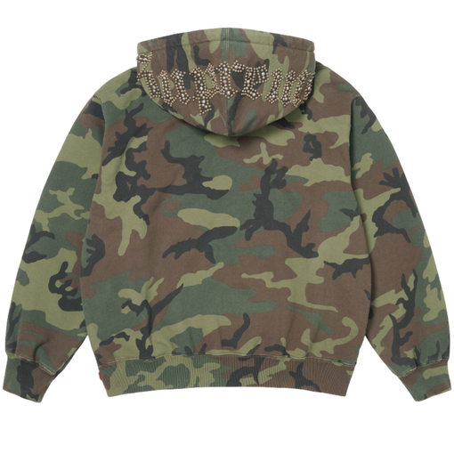 Moletom Supreme SS26 "Overdyed Studded" Camuflado