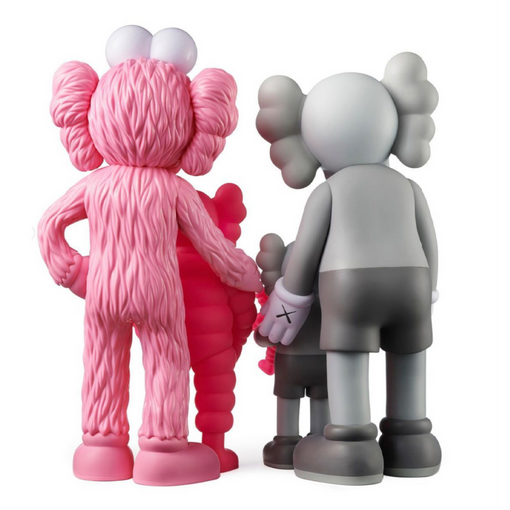 Boneco Kaws "Family Vinyl Figures" Cinza/Rosa