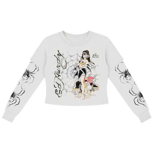 Camiseta Manga Longa Ed Hardy x Matue Tarantula Feminino "Off-White" Branco
