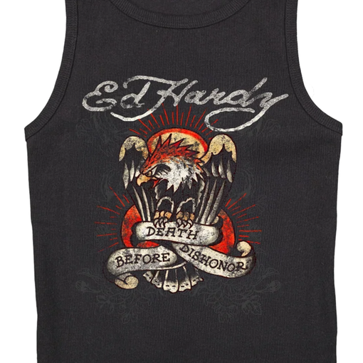 Regata Ed Hardy x Matue Death Before Dishonor Feminino "Black" Preto