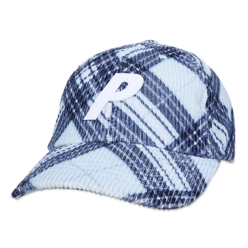 Boné Palace Corduroy 6-Panel "Blue Bias Check" Azul