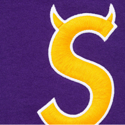 Moletom Supreme SS26 "Devil S Logo Zip Up" Roxo