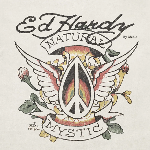 Camiseta Ed Hardy x Matue Natural Mystic "Off-White" Branco