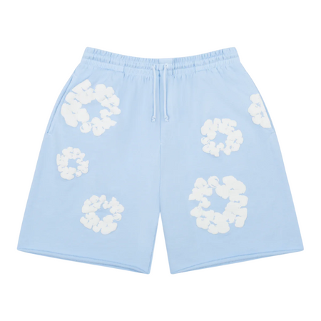 Shorts Denim Tears The Cotton Wreath Sweatshorts "Powder Blue" Azul