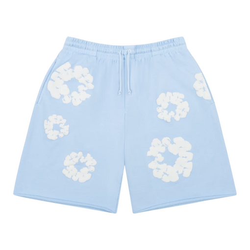 Shorts Denim Tears The Cotton Wreath Sweatshorts "Powder Blue" Azul