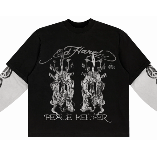 Camiseta Manga Longa Ed Hardy x Matue Peace Keeper "Black" Preto