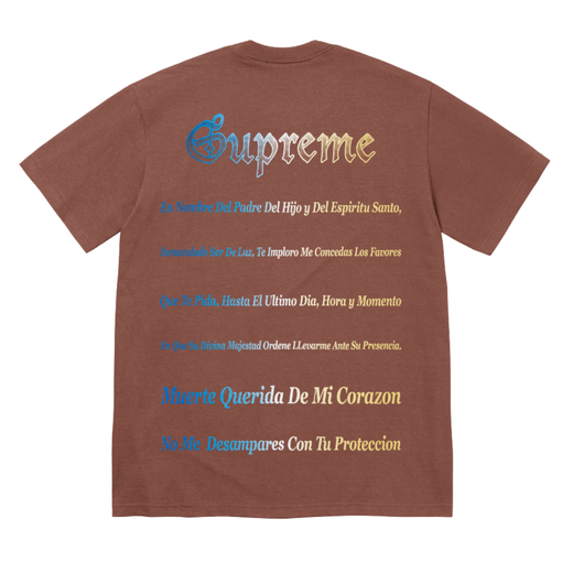 Camiseta Supreme SS26 "Grim Reaper" Marrom