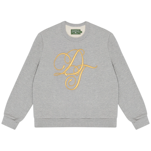 Moletom Denim Tears DT Metallic Gold Script Crewneck "Grey" Cinza