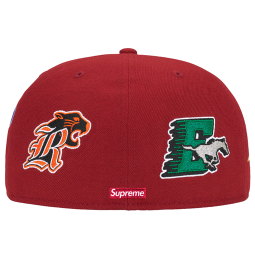 Boné Supreme SS26 x New Era "Mascots S Logo" Vermelho