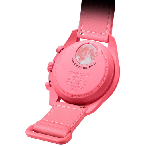 Relógio Swatch x Omega Bioceramic Moonswatch "Mission to Pink Moonphase" Rosa