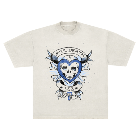 Camiseta Ed Hardy x Matue Until Death "Off-White" Branco