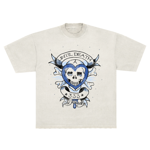 Camiseta Ed Hardy x Matue Until Death "Off-White" Branco
