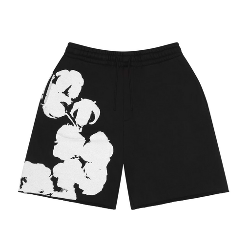 Shorts Denim Tears Big Cotton Wreath Sweat Shorts "Black" Preto