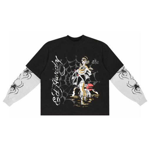 Camiseta Manga Longa Ed Hardy x Matue Tarantula Masculino "Black" Preto