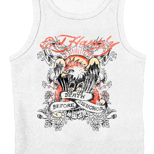 Regata Ed Hardy x Matue Death Before Dishonor Masculino "White" Branco