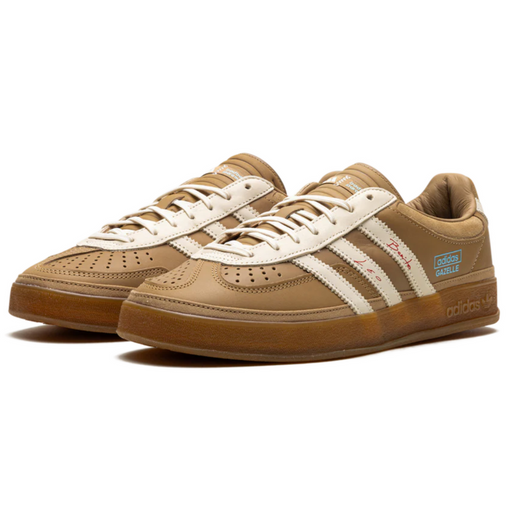 Tênis Adidas Gazelle Indoor x Bad Bunny x Lionel Messi "La Voz De Los Fans" Bege