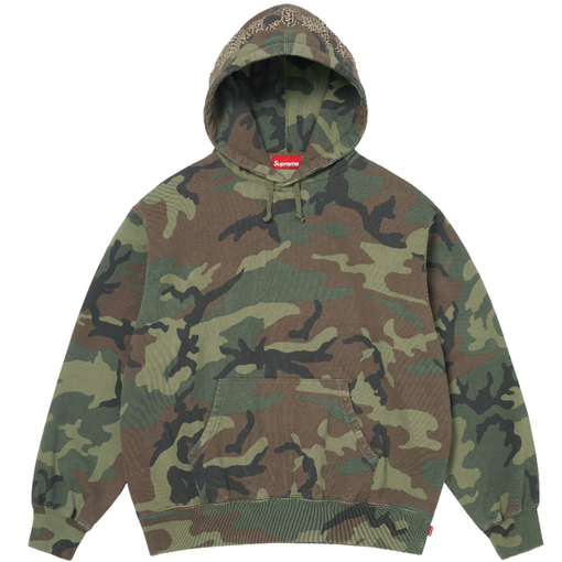 Moletom Supreme SS26 "Overdyed Studded" Camuflado