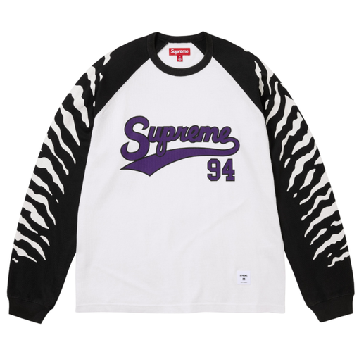 Longsleeve Supreme SS26 "Tiger Raglan L/S Top" Branco