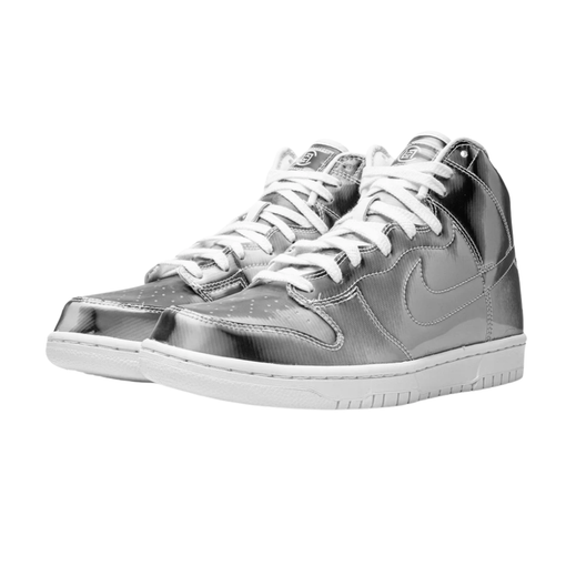 Tênis CLOT x Nike Dunk High "Flux" Prata