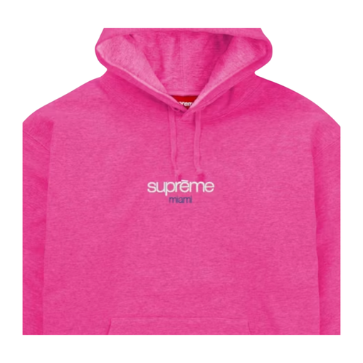 Moletom Supreme Classic Logo Shop Hooded FW25 "Pink - Miami" Rosa