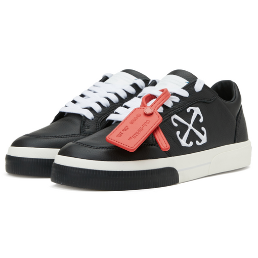 Tênis OFF-WHITE New Low Vulcanized "Black/White" Preto/Branco