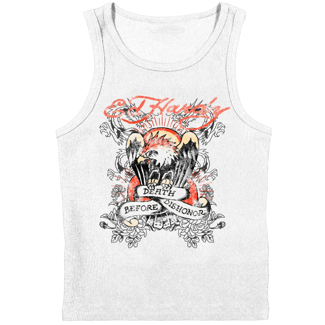 Regata Ed Hardy x Matue Death Before Dishonor Masculino "White" Branco