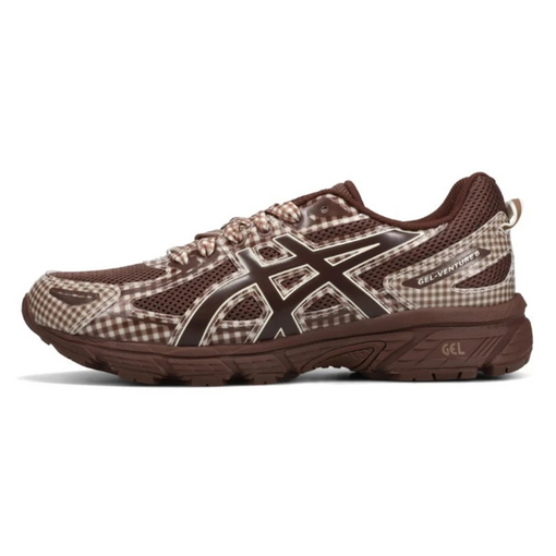Tênis Asics Gel-Venture 6 x Story mfg. "Reddish Brown Gingham" Marrom